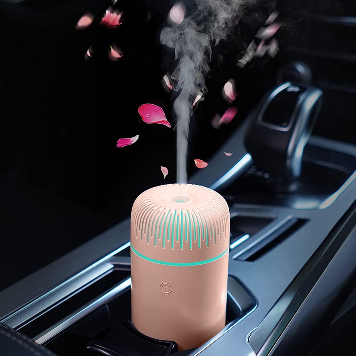 Car Diffuser Humidifier Aromatherapy Essential Oil Diffuser USB Cool Mist Mini Portable Diffuser for Car Home Office Bedroom White
