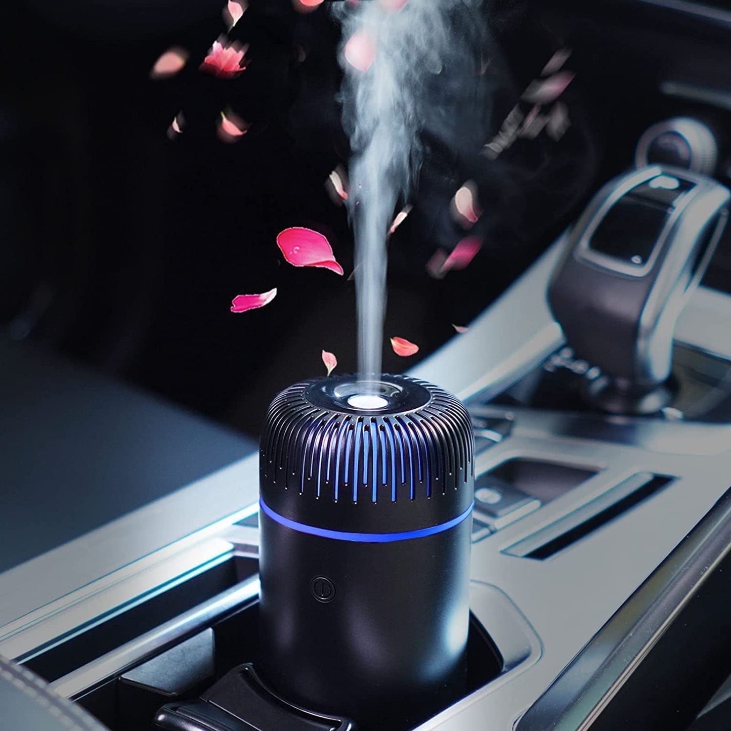 Car Diffuser Humidifier Aromatherapy Essential Oil Diffuser USB Cool Mist Mini Portable Diffuser for Car Home Office Bedroom White