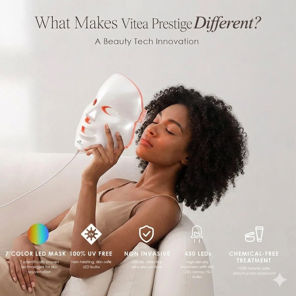 LED Face Mask — 7-Color Light Therapy | Anti-Aging, Acne & Glowing Skin